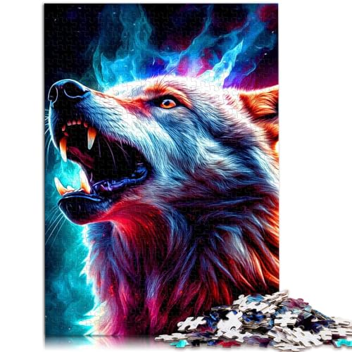 Puzzle für Erwachsene 1000 Teile Wolf Lernpuzzle 50 x 75 cm Geschenke für Freunde und Familie für Teenager ab 14 Jahren von DLBHSG