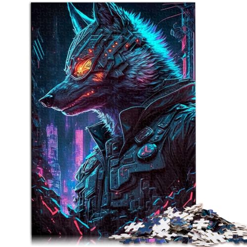 Puzzle für Erwachsene 1000 Teile Wolf Mensch Lernspiele Heimdekoration Puzzle 26x38cm Herausforderndes Spiel und Familienspiel von DLBHSG