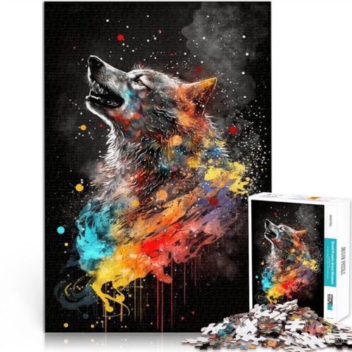 Puzzle für Erwachsene 1000 Teile Wolf Präzisionsschnitt-Puzzle 50 x 75 cm geeignet als Schreibtischdekoration für Teenager ab 14 Jahren Puzzle für Erwachsene 1000 Teile Wolf Präzisionsschnitt-Puzzle 50 x 75 cm geeignet als Schreibtischdekoration für Teenager ab 14 Jahren von DLBHSG