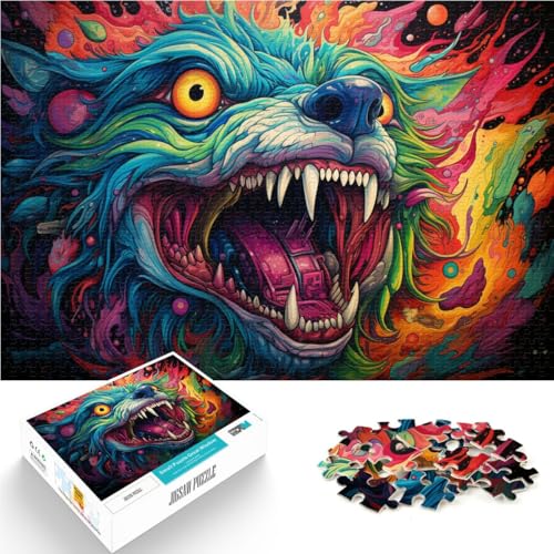 Puzzle für Erwachsene 1000 Teile Wolf Spielzeug Denkspiel 26 x 38 cm ganze Familie. Geeignet für Jugendliche ab 14 Jahren. von DLBHSG