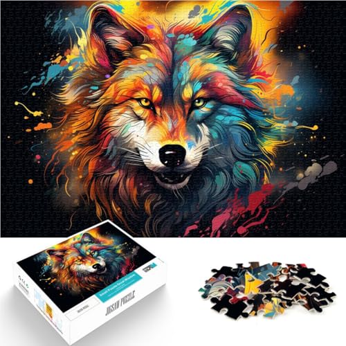 Puzzle für Erwachsene 1000 Teile Wolf Spielzeug Lernspiele Stressabbau 26x38cm Geschenke für Freunde und Familie für 14-Jährige von DLBHSG
