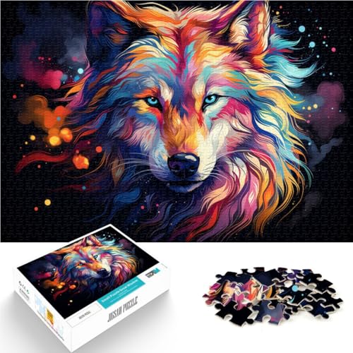 Puzzle für Erwachsene 1000 Teile Wolfspuzzle Lernspiel Herausforderungsspielzeug 50 x 75 cm Geburtstagsgeschenk Geschenke Wandkunst von DLBHSG