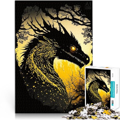 Puzzle für Erwachsene 1000 Teile Wunderschöner Goldener Drache Unmögliches Puzzle 50x75cm Lernspiel für Geburtstag Weihnachten Puzzle für Erwachsene 1000 Teile Wunderschöner Goldener Drache Unmögliches Puzzle 50x75cm Lernspiel für Geburtstag Weihnachten von DLBHSG