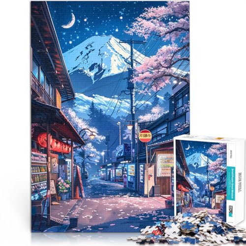 Puzzle für Erwachsene 1000 Teile Wunderschönes Familien-Aktivitätspuzzle mit dem Berg Fuji 50 x 75 cm Stressabbau Urlaub zu Hause Zeit totschlagen von DLBHSG