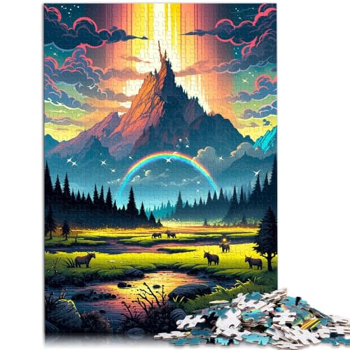 Puzzle für Erwachsene 1000 Teile Yellowstone-Nationalpark USA Familienunterhaltungsspielzeug 50 x 75 cm geeignet als Schreibtischdekoration von DLBHSG