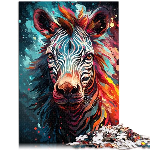 Puzzle für Erwachsene 1000 Teile Zebra-Gemälde Denkspiel 50 x 75 cm anspruchsvolles Spiel und Familienspiel für Teenager ab 14 Jahren von DLBHSG