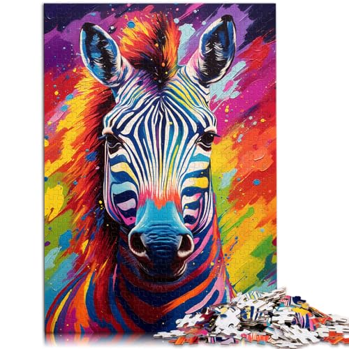Puzzle für Erwachsene 1000 Teile Zebra Lernspiele Heimdekorationspuzzle 26x38cm Geeignet für die Schreibtischdekoration von DLBHSG