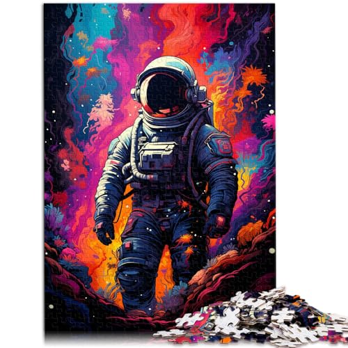 Puzzle für Erwachsene 1000 Teile Zeichnen Abenteuerlicher Astronaut Spielzeug Lernspiele Stressabbau 26x38cm Tolle Geschenke für Weihnachten von DLBHSG