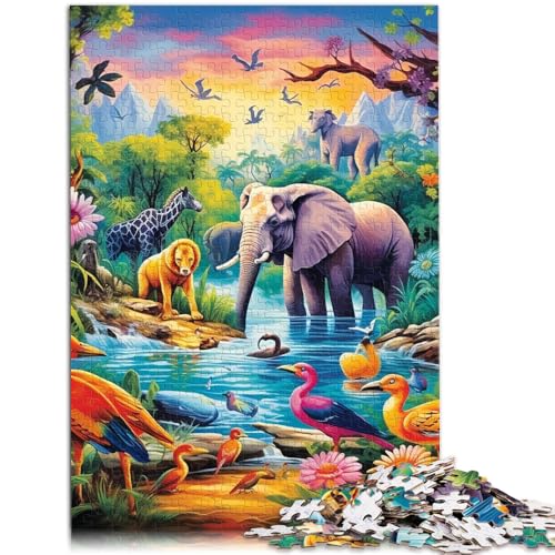 Puzzle für Erwachsene 1000 Teile afrikanische Tiere Puzzles Geschenke 26 x 38 cm einzigartige Heimdekoration und Geschenke geeignet für und Jugendliche ab 14 Jahren von DLBHSG