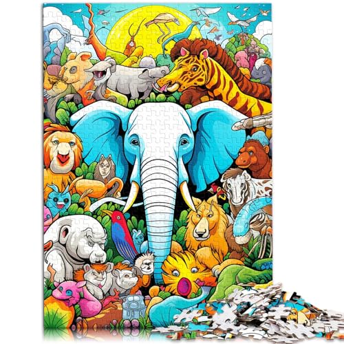 Puzzle für Erwachsene 1000 Teile afrikanische Tiere Spiele Spielzeug Geschenk 50 x 75 cm stärkt die Liebe zwischen Paaren für Teenager ab 14 Jahren von DLBHSG