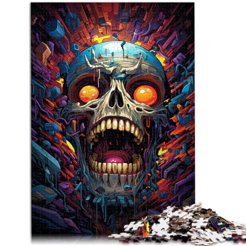 Puzzle für Erwachsene 1000 Teile böser Totenkopf Spielzeug Lernspiele Stressabbau 26 x 38 cm Stressabbau schwierige Herausforderung von DLBHSG