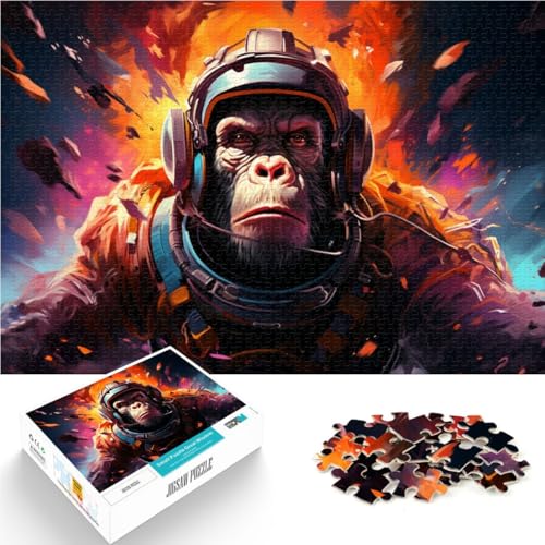 Puzzle für Erwachsene 1000 Teile bunter AFFE Astronaut Lernspiele für Zuhause DIY-Spielzeug 26 x 38 cm Künstlersammlung bildende Kunst Puzzle für Erwachsene 1000 Teile bunter AFFE Astronaut Lernspiele für Zuhause DIY-Spielzeug 26 x 38 cm Künstlersammlung bildende Kunst von DLBHSG