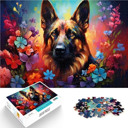 Puzzle für Erwachsene 1000 Teile bunter Deutscher Schäferhund Lernspielzeug 26 x 38 cm fördert die Liebe zwischen Paaren Puzzle für Erwachsene 1000 Teile bunter Deutscher Schäferhund Lernspielzeug 26 x 38 cm fördert die Liebe zwischen Paaren von DLBHSG