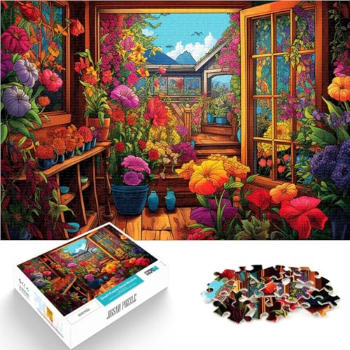 Puzzle für Erwachsene 1000 Teile buntes Blumenhaus Heimdekoration Puzzlespielzeug 50 x 75 cm Lernspiel für Geburtstag Weihnachten Puzzle für Erwachsene 1000 Teile buntes Blumenhaus Heimdekoration Puzzlespielzeug 50 x 75 cm Lernspiel für Geburtstag Weihnachten von DLBHSG