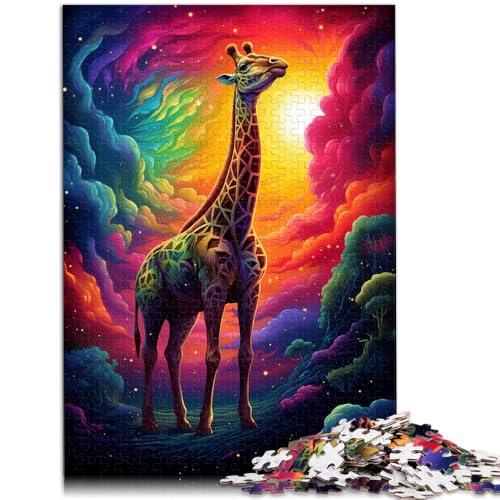 Puzzle für Erwachsene 1000 Teile buntes Giraffenmuster 50 x 75 cm ganze Familie für Teenager ab 14 Jahren von DLBHSG