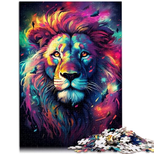 Puzzle für Erwachsene 1000 Teile buntes Löwen-Quizspiel 50 x 75 cm Spaß für Zuhause Geburtstagsgeschenk Reisegeschenk von DLBHSG