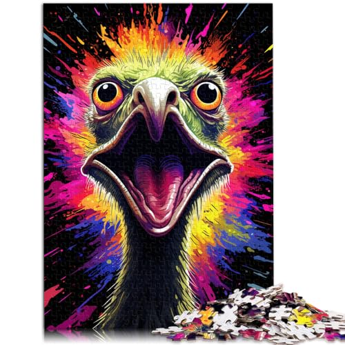 Puzzle für Erwachsene 1000 Teile buntes Straußen-Quizspiel 26 x 38 cm Spaß für Zuhause Geburtstagsgeschenk Reisegeschenk Puzzle für Erwachsene 1000 Teile buntes Straußen-Quizspiel 26 x 38 cm Spaß für Zuhause Geburtstagsgeschenk Reisegeschenk von DLBHSG