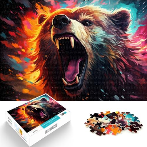 Puzzle für Erwachsene 1000 Teile buntes Tierbär-Spiel Spielzeug für die Familie Geschenk 50 x 75 cm anspruchsvolles Spiel und Familienspiel von DLBHSG