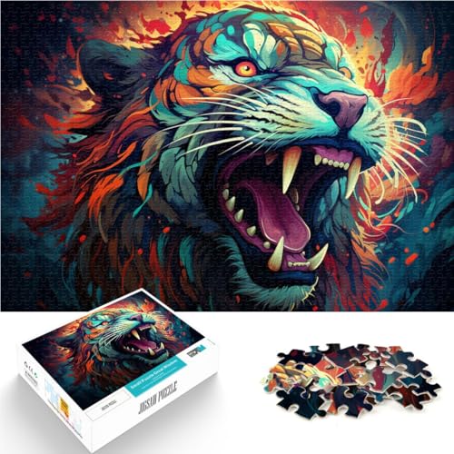 Puzzle für Erwachsene 1000 Teile buntes Tiertiger-Quizspiel 50 x 75 cm ganze Familie für Teenager ab 14 Jahren Puzzle für Erwachsene 1000 Teile buntes Tiertiger-Quizspiel 50 x 75 cm ganze Familie für Teenager ab 14 Jahren von DLBHSG