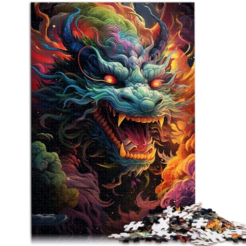Puzzle für Erwachsene 1000 Teile chinesischer Drache Quizspiel 50 x 75 cm Familienspiel zum Stressabbau schwierige Herausforderung für Teenager ab 14 Jahren von DLBHSG