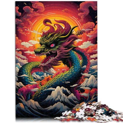 Puzzle für Erwachsene 1000 Teile chinesischer Drache über Regenbogen Spielzeug Denkspiel 50 x 75 cm Geburtstagsgeschenk Geschenke Wandkunst von DLBHSG