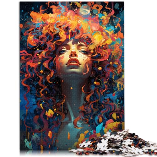 Puzzle für Erwachsene 1000 Teile dunkle Mädchen pädagogisches Spielzeug zum Stressabbau 50 x 75 cm geeignet als Schreibtischdekoration von DLBHSG