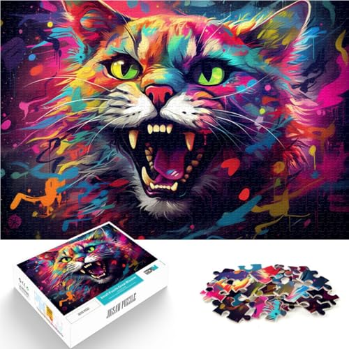 Puzzle für Erwachsene 1000 Teile eine wütende Katze das Puzzle 26x38cm ganze Familie ab 14 Jahren Puzzle für Erwachsene 1000 Teile eine wütende Katze das Puzzle 26x38cm ganze Familie ab 14 Jahren von DLBHSG
