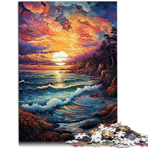 Puzzle für Erwachsene 1000 Teile fantastischer Sonnenuntergang am Strand Spielzeug Denkspiel 26 x 38 cm geeignet als Schreibtischdekoration für Kinder ab 14 Jahren von DLBHSG