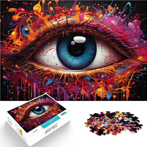 Puzzle für Erwachsene 1000 Teile farbenfrohe Fantasie-Augenkunst Lernspielzeug 50 x 75 cm einzigartige Heimdekoration und Geschenke von DLBHSG