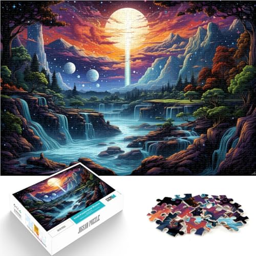 Puzzle für Erwachsene 1000 Teile farbenfrohe Fantasielandschaft Spielzeug Denkspiel 50 x 75 cm stärkt die Liebe zwischen Paaren für Kinder ab 14 Jahren von DLBHSG