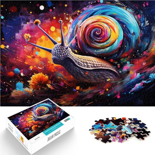 Puzzle für Erwachsene 1000 Teile farbenfrohe Kunstschnecke Lernspielzeug Familienspiele 50 x 75 cm ganze Familie von DLBHSG