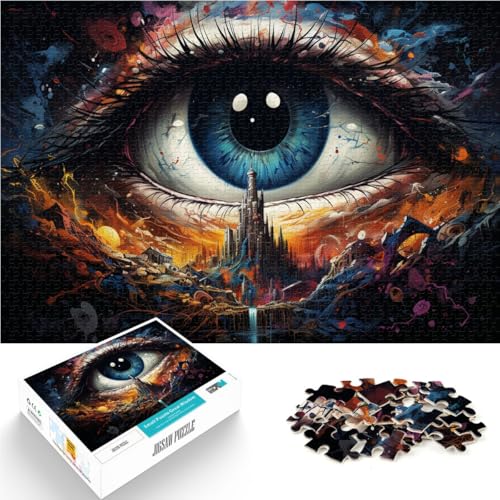 Puzzle für Erwachsene 1000 Teile farbenfrohe künstlerische Augen Familienspaß-Puzzle 50 x 75 cm Lernspiel für Geburtstag Weihnachten für Teenager ab 14 Jahren von DLBHSG