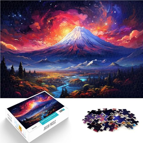 Puzzle für Erwachsene 1000 Teile farbenfroher Berg Fuji anspruchsvolles Spielspielzeug 50 x 75 cm Geburtstagsgeschenk Geschenke Wandkunst von DLBHSG