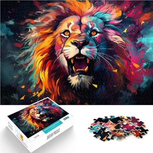 Puzzle für Erwachsene 1000 Teile farbenfroher Tierlöwe Lernspiele Heimdekoration Puzzle 26 x 38 cm mit passendem Poster und Quizblatt Puzzle für Erwachsene 1000 Teile farbenfroher Tierlöwe Lernspiele Heimdekoration Puzzle 26 x 38 cm mit passendem Poster und Quizblatt von DLBHSG