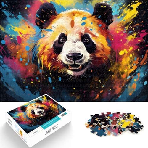 Puzzle für Erwachsene 1000 Teile farbenfroher Tierpanda anspruchsvolles Spiel Geschenke 50 x 75 cm anspruchsvolles Spiel und Familienspiel von DLBHSG