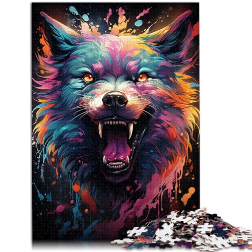 Puzzle für Erwachsene 1000 Teile farbenfrohes Fantasy-Wolf-Spielzeug Denkspiel 26 x 38 cm ganze Familie Puzzle für Erwachsene 1000 Teile farbenfrohes Fantasy-Wolf-Spielzeug Denkspiel 26 x 38 cm ganze Familie von DLBHSG