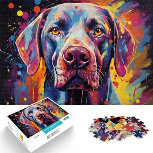 Puzzle für Erwachsene 1000 Teile farbenfrohes Kunstgemälde mit Hund Lernspielzeug Familienspiele 26 x 38 cm anspruchsvolles Spiel und Familienspiel Puzzle für Erwachsene 1000 Teile farbenfrohes Kunstgemälde mit Hund Lernspielzeug Familienspiele 26 x 38 cm anspruchsvolles Spiel und Familienspiel von DLBHSG