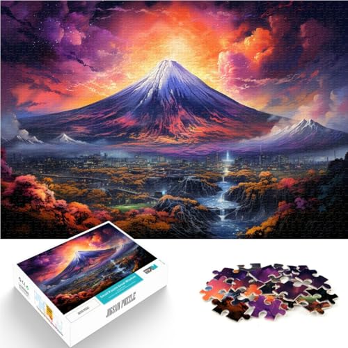 Puzzle für Erwachsene 1000 Teile farbenfrohes Lernpuzzle mit dem Berg Fuji 50 x 75 cm geeignet als Schreibtischdekoration von DLBHSG