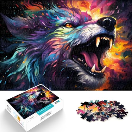 Puzzle für Erwachsene 1000 Teile farbenfrohes Tierwolf-DIY-Puzzle-Spielzeug 50 x 75 cm einzigartige Geburtstags- und Geschenkideen für Teenager ab 14 Jahren Puzzle für Erwachsene 1000 Teile farbenfrohes Tierwolf-DIY-Puzzle-Spielzeug 50 x 75 cm einzigartige Geburtstags- und Geschenkideen für Teenager ab 14 Jahren von DLBHSG