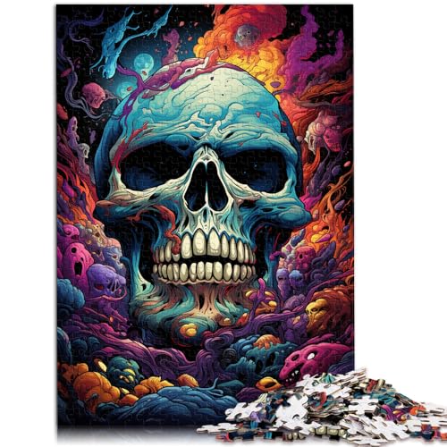 Puzzle für Erwachsene 1000 Teile farbenfrohes Totenkopf-Lernpuzzle 50 x 75 cm ganze Familie von DLBHSG