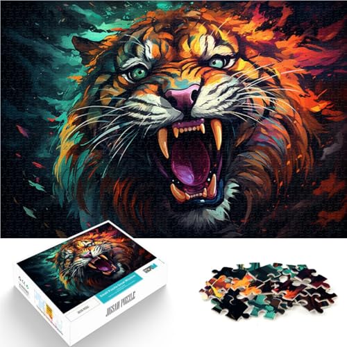 Puzzle für Erwachsene 1000 Teile farbenfrohes künstlerisches Tiger-Quizspiel 26 x 38 cm ganze Familie für Teenager ab 14 Jahren Puzzle für Erwachsene 1000 Teile farbenfrohes künstlerisches Tiger-Quizspiel 26 x 38 cm ganze Familie für Teenager ab 14 Jahren von DLBHSG