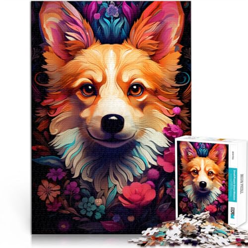Puzzle für Erwachsene 1000 Teile farbiges Corgi-Spielzeug Denkspiel 50 x 75 cm Geschenke für Freunde und Familie geeignet für Kinder und Jugendliche ab 14 Jahren von DLBHSG