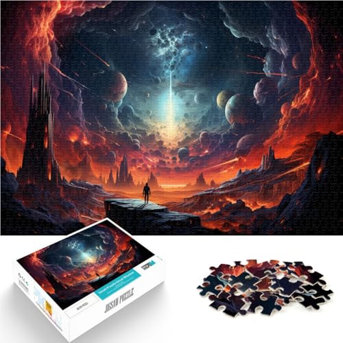 Puzzle für Erwachsene 1000 Teile galaktischer Astronaut anspruchsvolles Spiel Puzzle 50 x 75 cm anspruchsvolles Spiel und Familienspiel von DLBHSG
