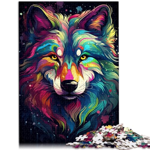 Puzzle für Erwachsene 1000 Teile galaktischer Tierwolf Spielzeug Lernspiele Stressabbau 50 x 75 cm geeignet als Schreibtischdekoration von DLBHSG