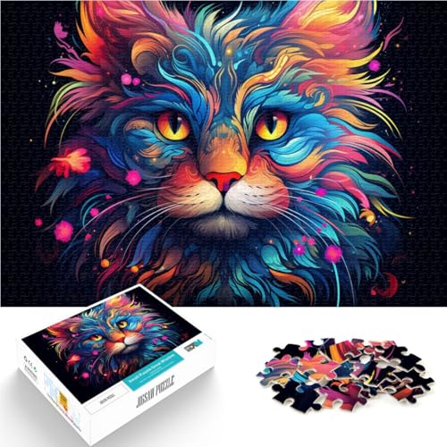 Puzzle für Erwachsene 1000 Teile geheimnisvolle Bunte Katze Denkspiel 26 x 38 cm Stressabbau Urlaub zu Hause Zeit totschlagen Puzzle für Erwachsene 1000 Teile geheimnisvolle Bunte Katze Denkspiel 26 x 38 cm Stressabbau Urlaub zu Hause Zeit totschlagen von DLBHSG
