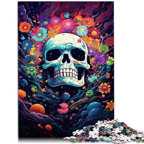 Puzzle für Erwachsene 1000 Teile geheimnisvolle Totenköpfe Familienaktivitätspuzzle 50 x 75 cm mit passendem Poster und Quizblatt von DLBHSG