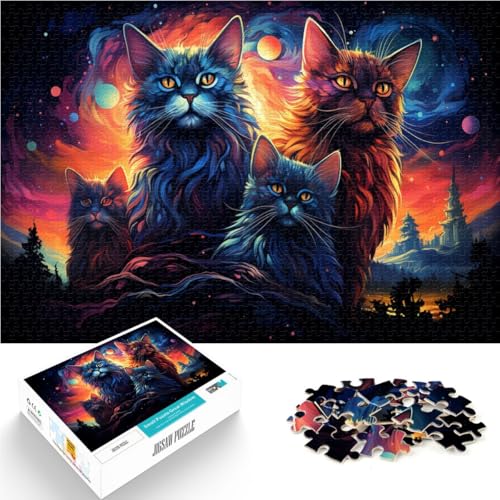 Puzzle für Erwachsene 1000 Teile geheimnisvolle farbenfrohe Höllenkatze anspruchsvolles Spiel Geschenke 50 x 75 cm Lernspiel für Geburtstag Weihnachten Puzzle für Erwachsene 1000 Teile geheimnisvolle farbenfrohe Höllenkatze anspruchsvolles Spiel Geschenke 50 x 75 cm Lernspiel für Geburtstag Weihnachten von DLBHSG