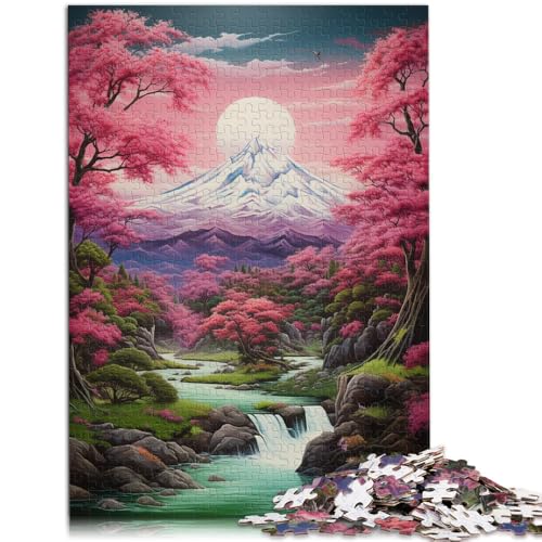 Puzzle für Erwachsene 1000 Teile japanische Berglandschaft Spielzeug Denkspiel 50 x 75 cm Geburtstagsgeschenk Geschenke Wandkunst von DLBHSG