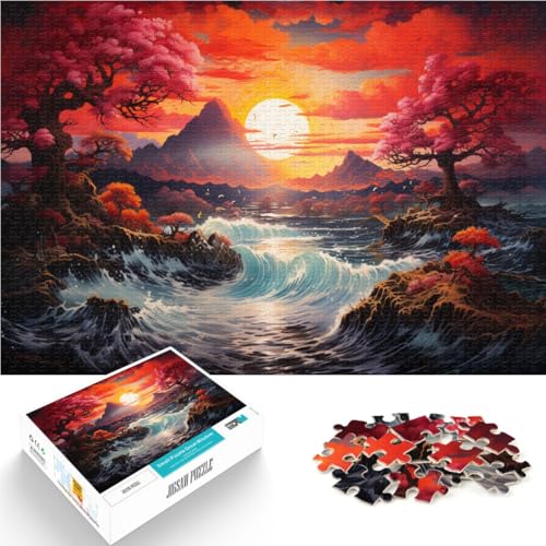 Puzzle für Erwachsene 1000 Teile japanische Sonnenuntergangslandschaft pädagogische Herausforderung 50 x 75 cm anspruchsvolles Spiel und Familienspiel Puzzle für Erwachsene 1000 Teile japanische Sonnenuntergangslandschaft pädagogische Herausforderung 50 x 75 cm anspruchsvolles Spiel und Familienspiel von DLBHSG
