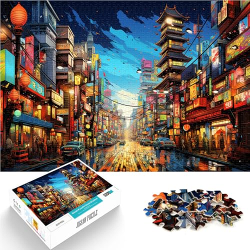 Puzzle für Erwachsene 1000 Teile japanische Stadt Tokio Quizspiel 50 x 75 cm Künstlersammlung bildende Kunst für Jugendliche ab 14 Jahren von DLBHSG